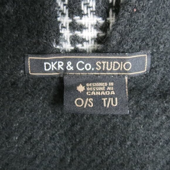 DKR & Co. Studio Black and White Plaid Poncho - Picture 9 of 9